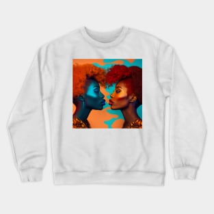 Two women facing each other Crewneck Sweatshirt